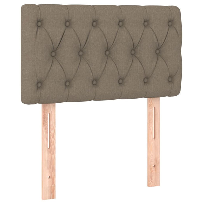 Pat box spring cu saltea, gri taupe, 80x200 cm, textil - WALTI WALTI