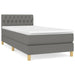 Pat box spring cu saltea, gri închis, 90x190 cm, textil - WALTI WALTI