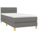 Pat box spring cu saltea, gri închis, 90x190 cm, textil - WALTI WALTI
