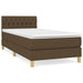 Pat box spring cu saltea, maro închis, 90x190 cm, textil - WALTI WALTI