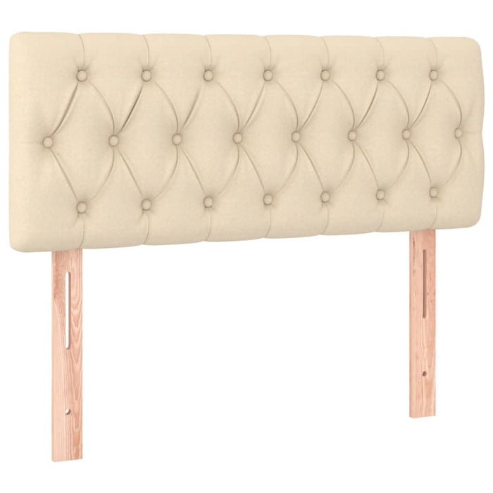 Pat box spring cu saltea, crem, 90x190 cm, textil - WALTI WALTI