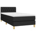 Pat box spring cu saltea, negru, 90x200 cm, textil - WALTI WALTI
