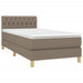 Pat box spring cu saltea, gri taupe, 90x200 cm, textil - WALTI WALTI