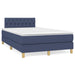 Pat box spring cu saltea, albastru, 120x200 cm, textil - WALTI WALTI