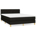 Pat box spring cu saltea, negru, 140x190 cm, textil - WALTI WALTI