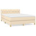 Pat box spring cu saltea, crem, 140x200 cm, textil - WALTI WALTI