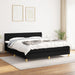 Pat box spring cu saltea, negru, 160x200 cm, textil - WALTI WALTI