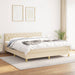 Pat box spring cu saltea, crem, 160x200 cm, material textil - WALTI WALTI