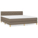 Pat continental cu saltea, gri taupe, 180x200 cm, textil - WALTI WALTI