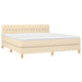 Pat continental cu saltea, crem, 180x200 cm, textil - WALTI WALTI