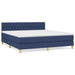 Pat box spring cu saltea, albastru, 180x200 cm, material textil - WALTI WALTI
