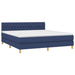 Pat box spring cu saltea, albastru, 180x200 cm, material textil - WALTI WALTI