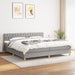 Pat box spring cu saltea, gri deschis, 200x200 cm, textil - WALTI WALTI