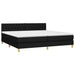 Pat box spring cu saltea, negru, 200x200 cm, textil - WALTI WALTI