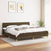 Pat box spring cu saltea, maro închis, 200x200 cm, textil - WALTI WALTI