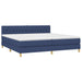 Pat box spring cu saltea, albastru, 200x200 cm, textil - WALTI WALTI