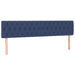 Pat box spring cu saltea, albastru, 200x200 cm, textil - WALTI WALTI
