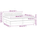 Pat box spring cu saltea, albastru, 200x200 cm, textil - WALTI WALTI