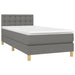 Pat box spring cu saltea, gri închis, 100x200 cm, textil - WALTI WALTI