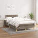 Pat box spring cu saltea, gri taupe, 120x200 cm, textil - WALTI WALTI