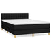 Pat box spring cu saltea, negru, 140x190 cm, textil - WALTI WALTI