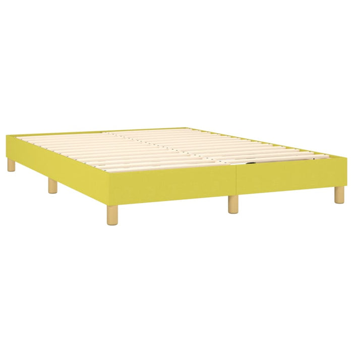 Pat box spring cu saltea, verde, 140x200 cm, textil WALTI