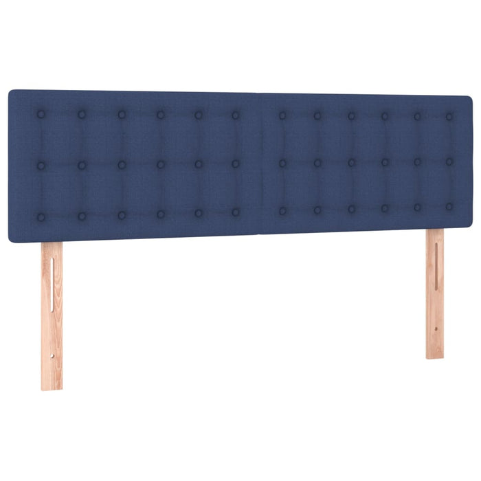 Pat continental cu saltea, albastru, 140x200cm, material textil - WALTI WALTI