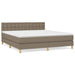 Pat box spring cu saltea, gri taupe, 160x200 cm material textil - WALTI WALTI