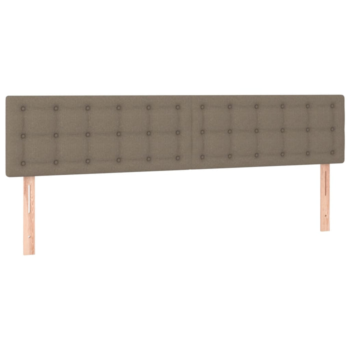 Pat box spring cu saltea, gri taupe, 160x200 cm material textil - WALTI WALTI