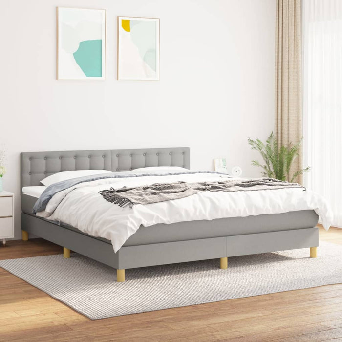 Pat continental, gri deschis, 180x200 cm, material textil - WALTI WALTI