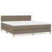 Pat continental cu saltea, gri taupe, 180x200 cm, textil - WALTI WALTI