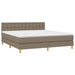 Pat continental cu saltea, gri taupe, 180x200 cm, textil - WALTI WALTI