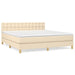 Pat continental cu saltea, crem, 180x200 cm, textil - WALTI WALTI