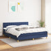 Pat box spring cu saltea, albastru, 180x200 cm, material textil - WALTI WALTI