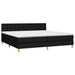 Pat box spring cu saltea, negru, 200x200 cm, textil - WALTI WALTI