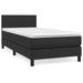 Pat box spring cu saltea, negru, 90x200 cm, piele ecologică - WALTI WALTI