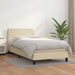 Pat box spring cu saltea, crem, 100x200 cm, piele ecologică - WALTI WALTI