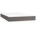 Pat box spring cu saltea, gri, 120x200 cm, piele ecologică - WALTI WALTI