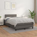 Pat box spring cu saltea, gri, 120x200 cm, piele ecologică - WALTI WALTI