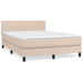 Pat box spring cu saltea, cappuccino, 140x200cm piele ecologică - WALTI WALTI