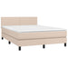 Pat box spring cu saltea, cappuccino, 140x200cm piele ecologică - WALTI WALTI