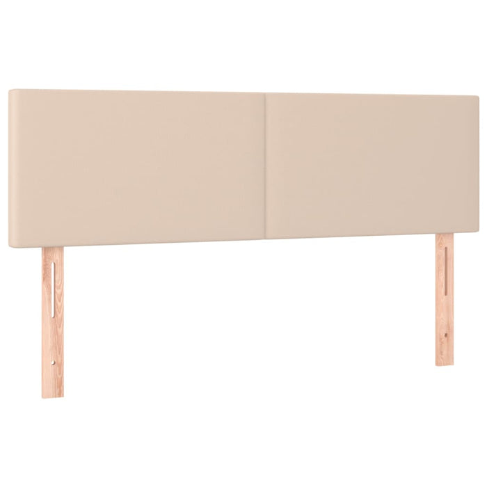 Pat box spring cu saltea, cappuccino, 140x200cm piele ecologică - WALTI WALTI