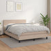 Pat box spring cu saltea, cappuccino, 140x200cm piele ecologică - WALTI WALTI