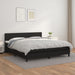 Pat box spring cu saltea, negru, 160x200 cm, piele ecologică - WALTI WALTI