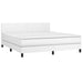 Pat box spring cu saltea, alb, 160x200 cm, piele ecologică - WALTI WALTI