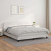 Pat box spring cu saltea, alb, 160x200 cm, piele ecologică - WALTI WALTI