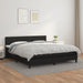 Pat box spring cu saltea, negru, 180x200 cm, piele ecologică - WALTI WALTI