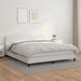 Pat box spring cu saltea, alb, 180x200 cm, piele ecologică - WALTI WALTI