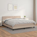 Pat box spring cu saltea, cappuccino, 180x200cm piele ecologică - WALTI WALTI