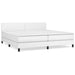 Pat box spring cu saltea, alb, 200x200 cm, piele ecologică - WALTI WALTI